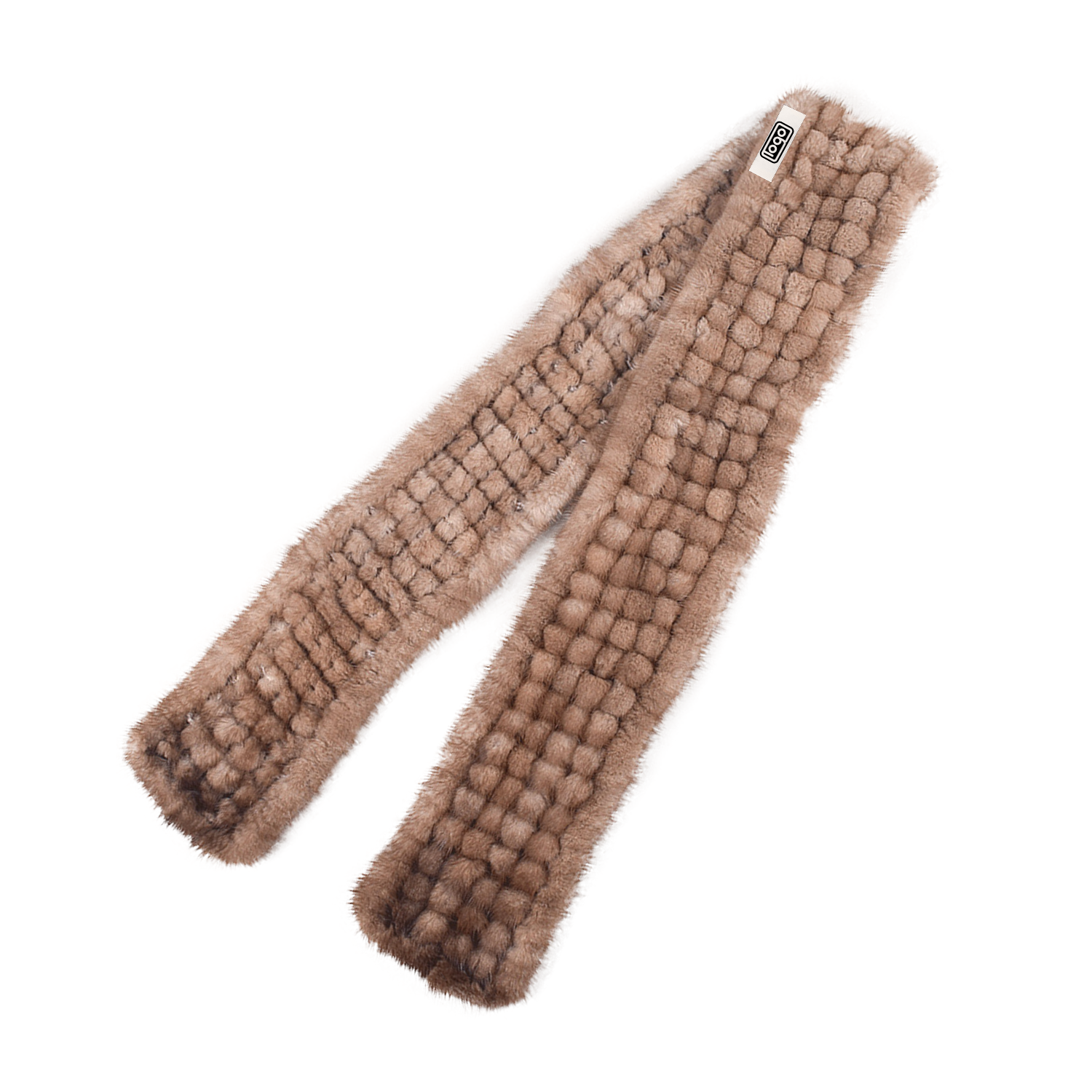 Mink Scarf with Fur Balls Luxury Women's Neck Warmer 9