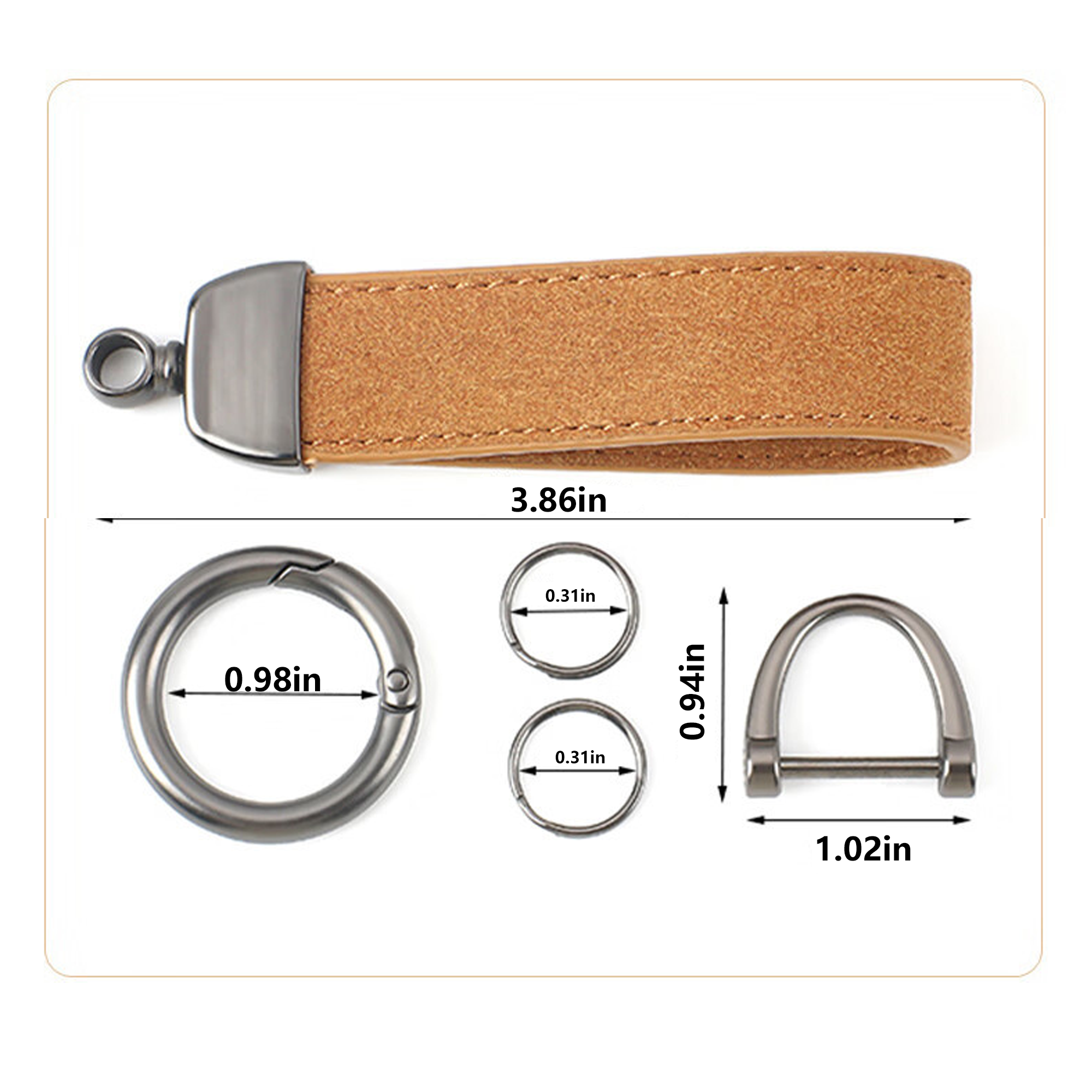 Suede Car Keychain 3