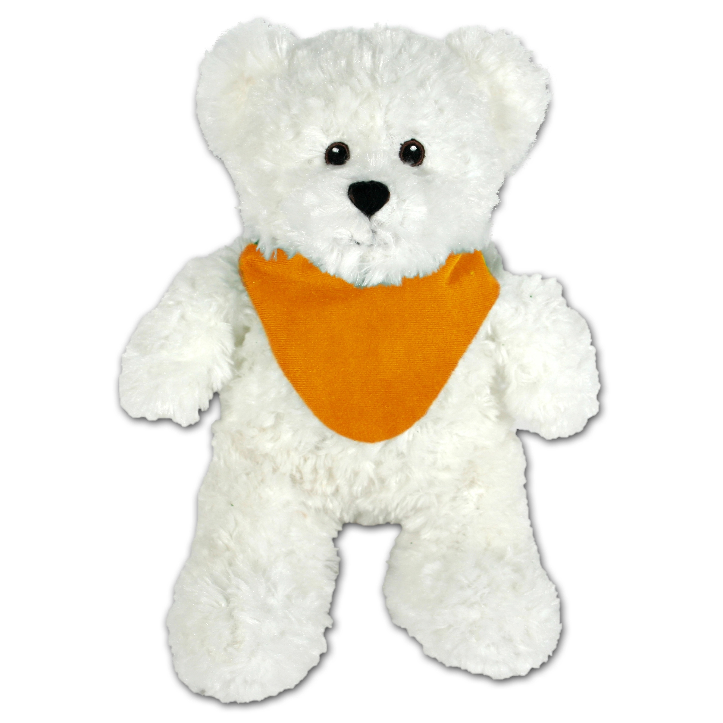 12" White Bear with Embroidered Eyes 12