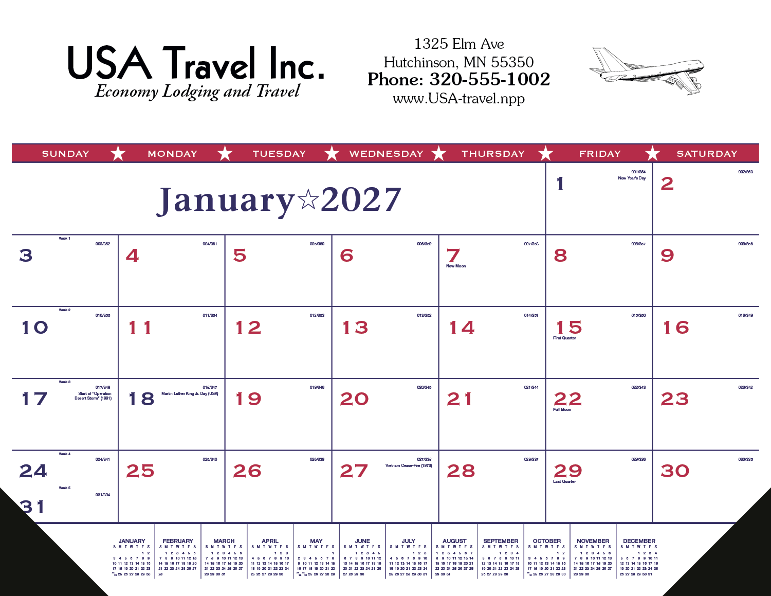 Triumph® Calendars Patriotic Desk Pad with Vinyl Corners 3