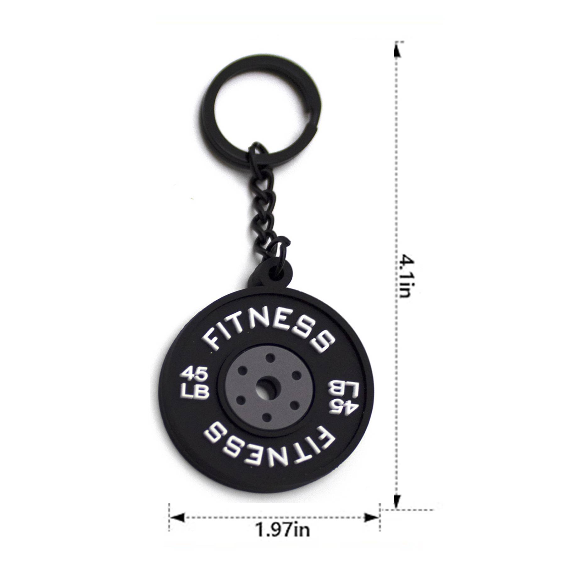 PVC dumbbell key chain 7