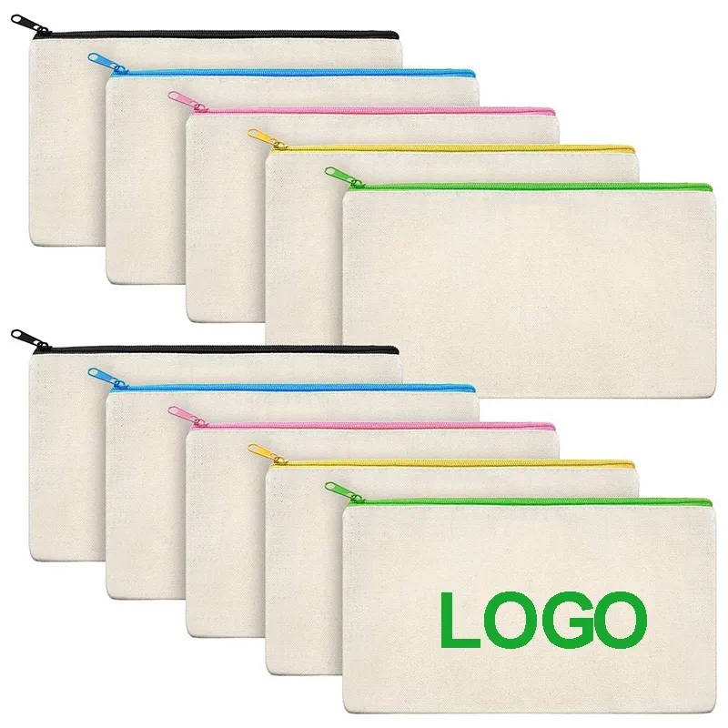 Cotton Canvas Zipper Bags, custom tote bag with logo imprint 6