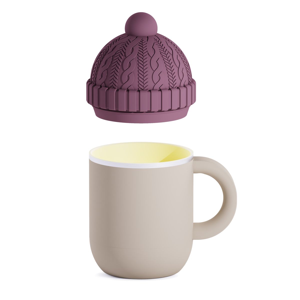 12 oz Insulated Mug with Ceramic Coated Interior - Asobu Happy Hats Beanie 4