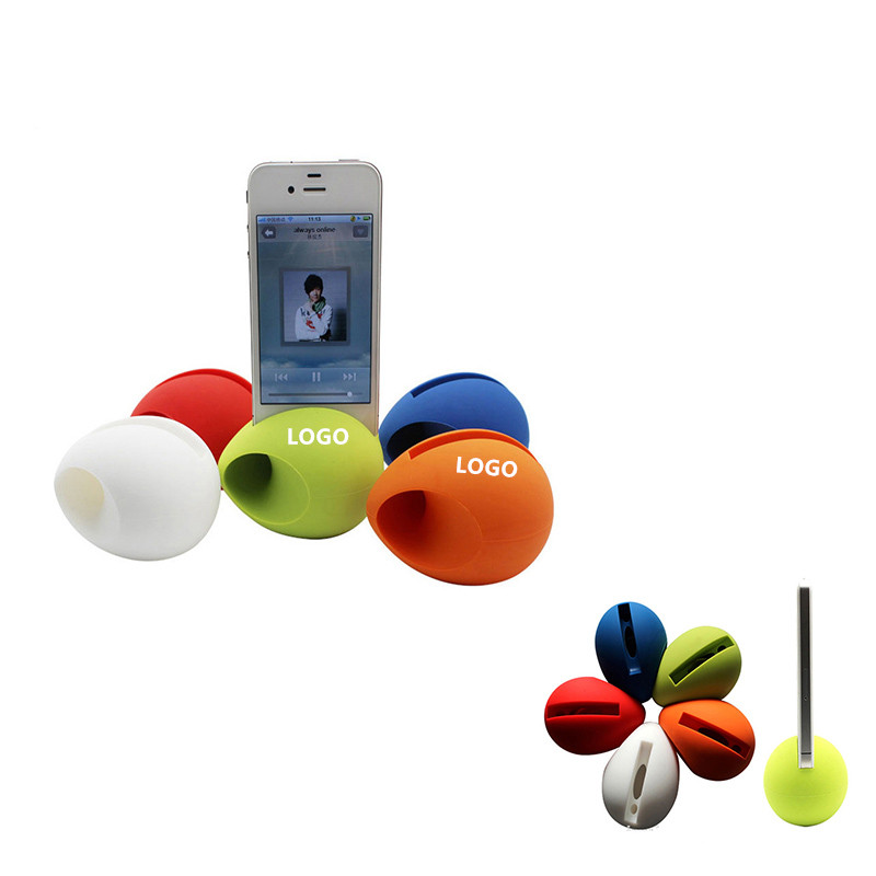 Silicone Egg Shaped Mobile Phone Speaker Stand 1
