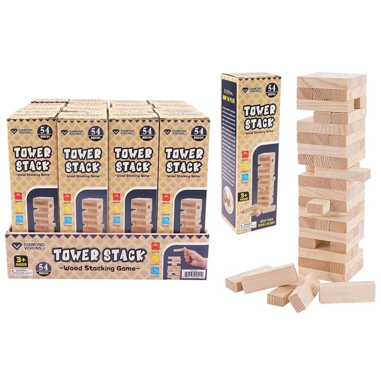 Wood Tower Stacking Game 3