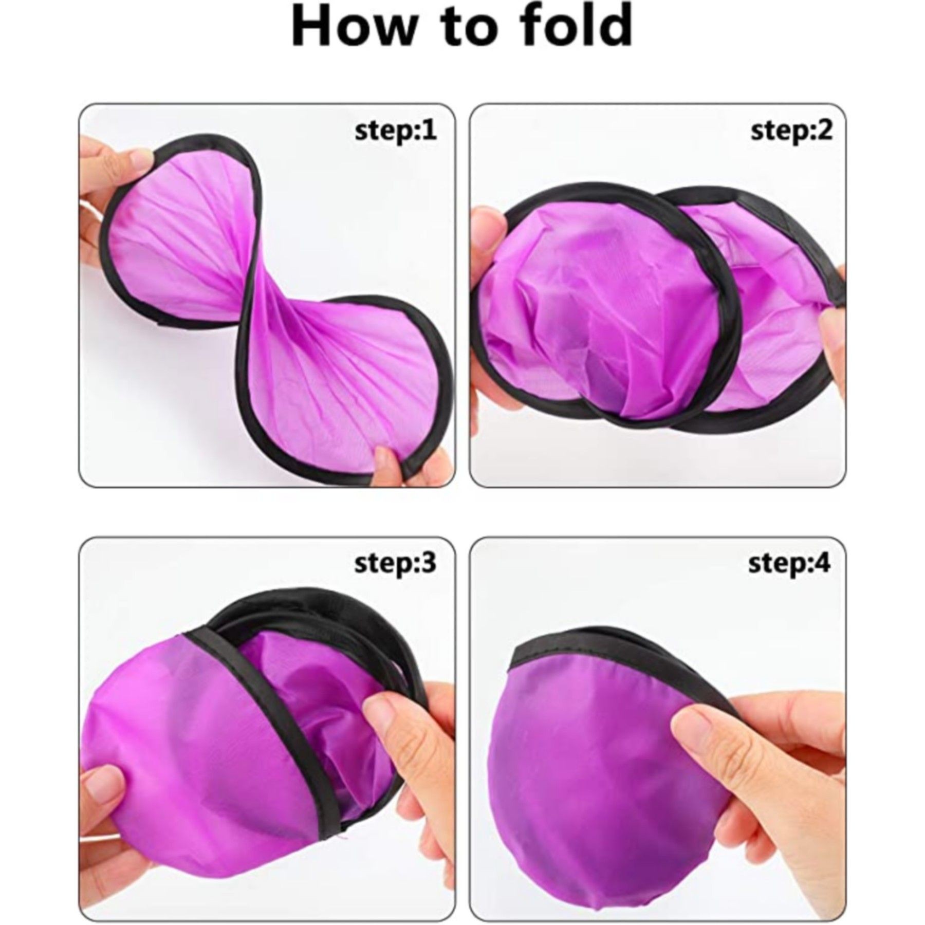Foldable Flying Disc Handheld Fans With Storage Pouch 12