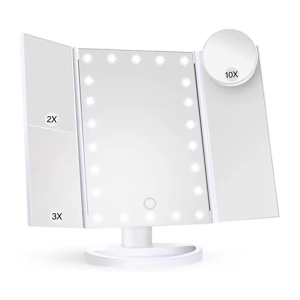 21 LED Tri-Fold Magnifying Makeup Mirror 4