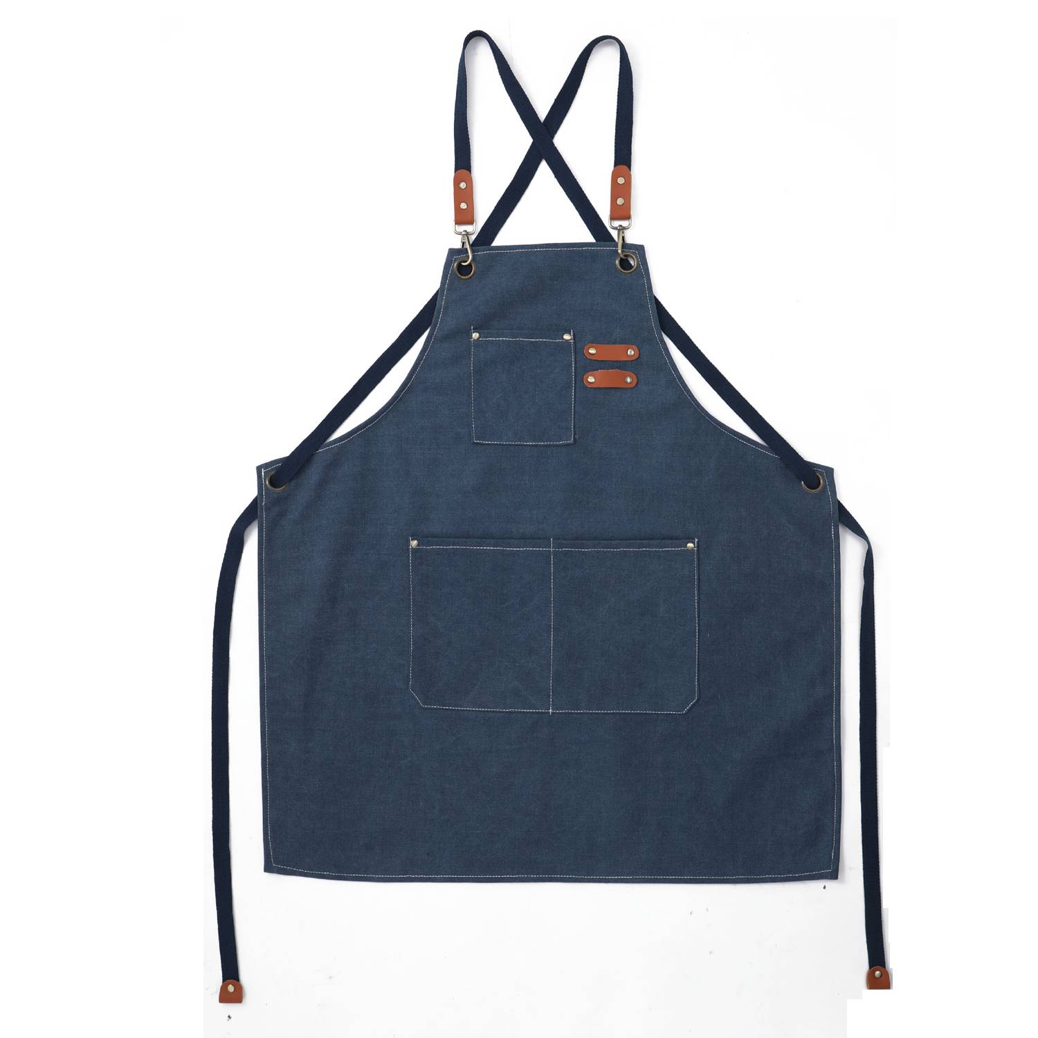 Adjustable Handcrafted Canvas Work Apron w/ Large Pockets 9