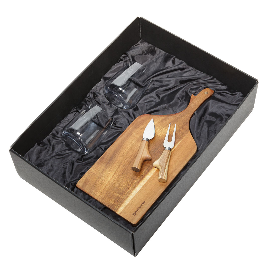 Swissmar® Paddle Board & 2 Dunhill Stemless Wine 1