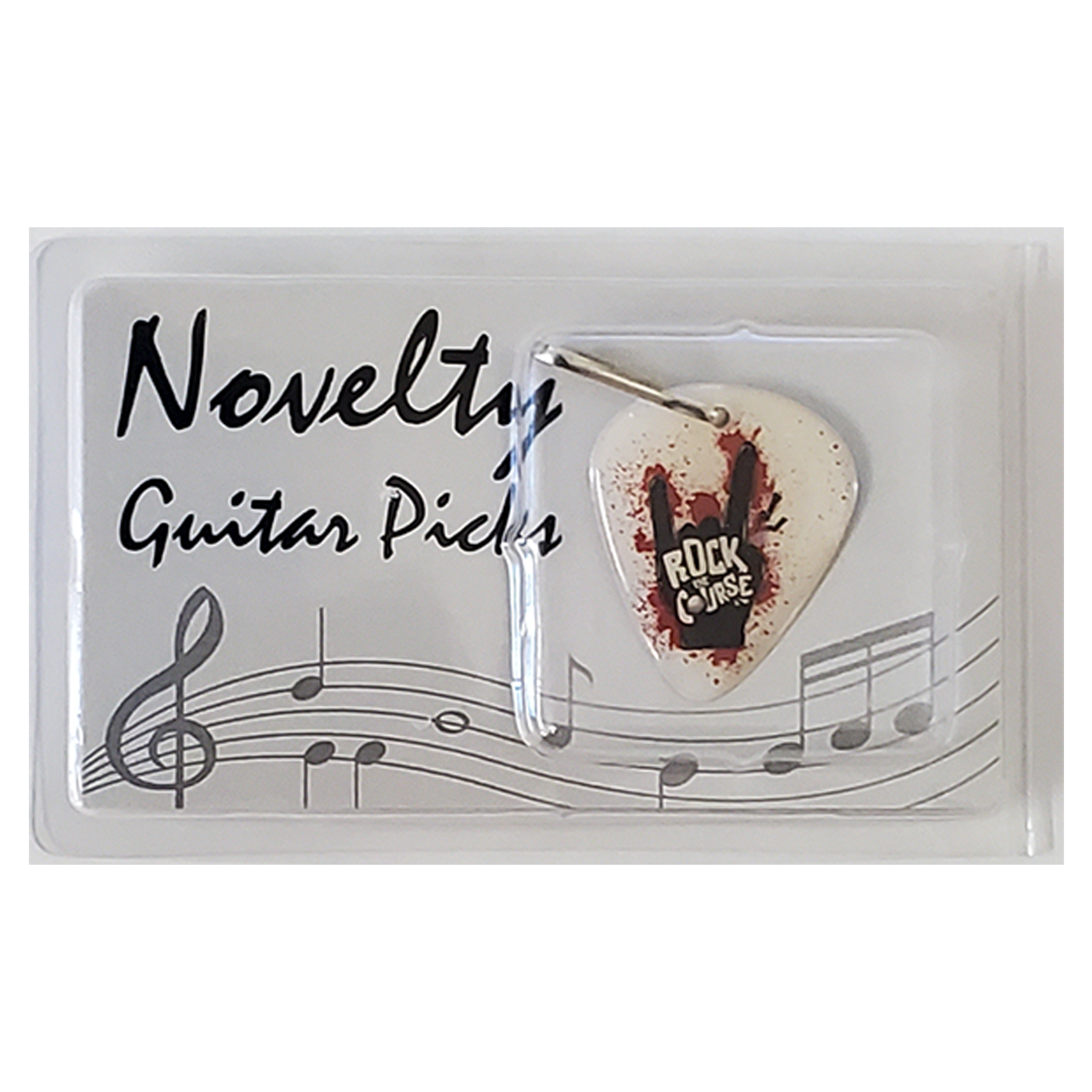 Novelty Pick with Single Sided Imprint with Zipper Pull Attachment 2