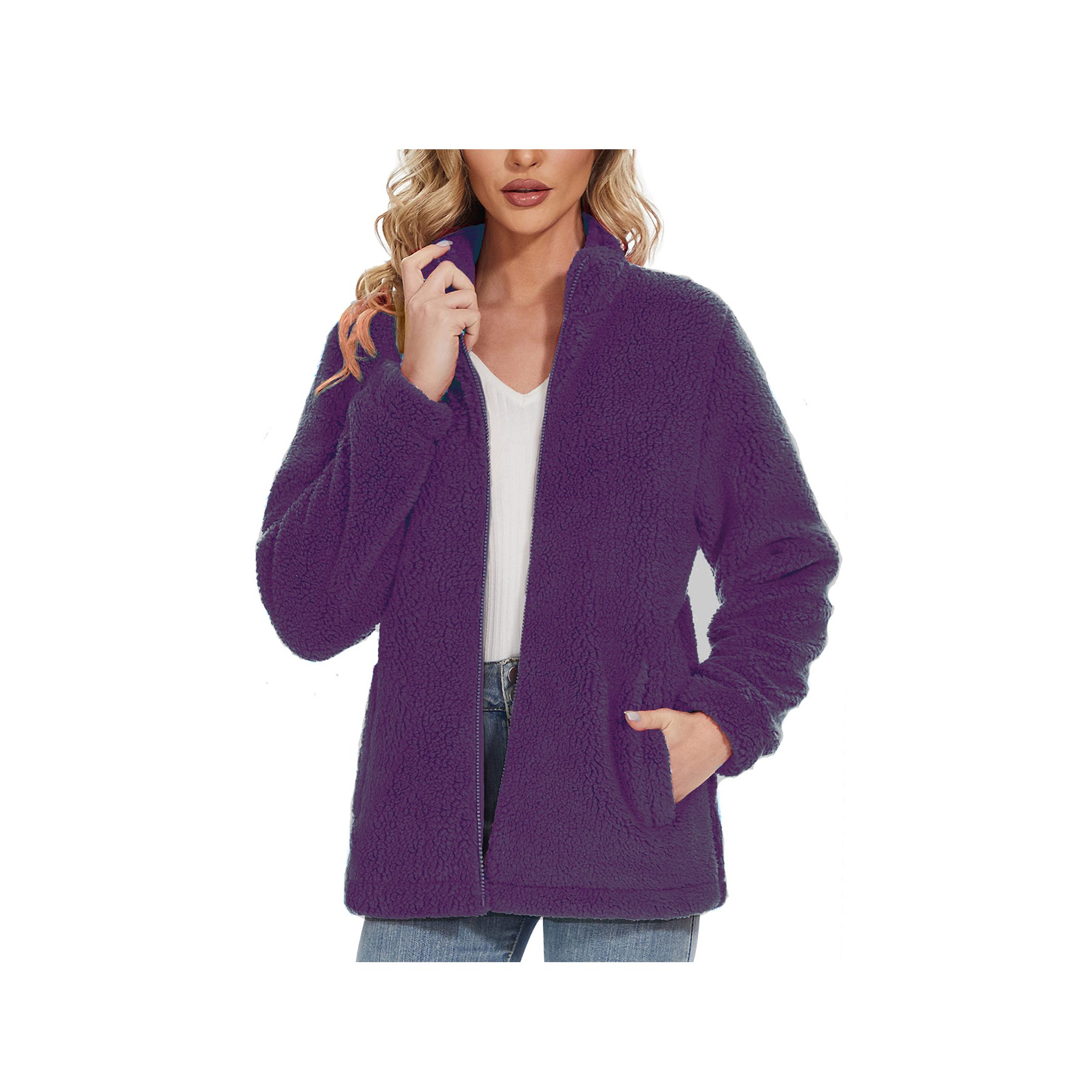 Sherpa Fleece Full Zip Jacket 2