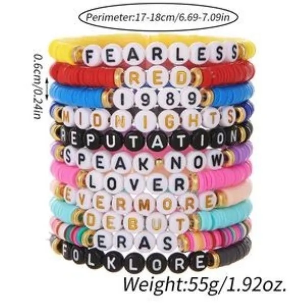 Polymer clay Letter Beaded Bracelet 2