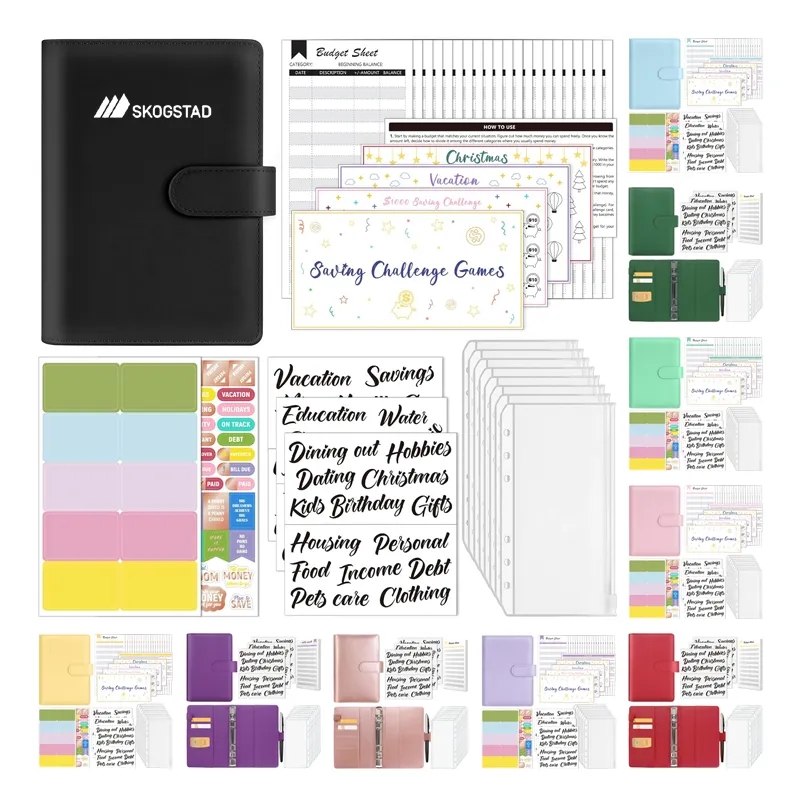 A6 Pu Leather Binder Budget Planner 1