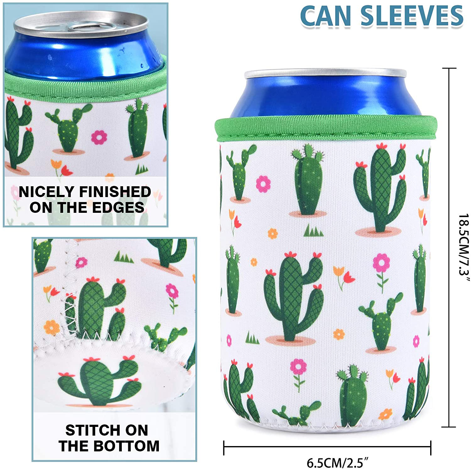 12oz Full Color Sublimation Can Cooler Sleeves w/1 Seam 11