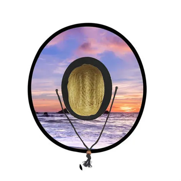 Lifeguard Straw Hat w/ Full Color Underbrim & Patch 5