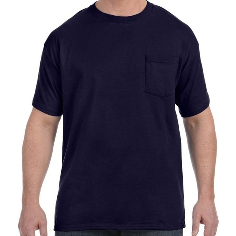 Hanes 6.1 Oz. Tagless® ComfortSoft® Pocket T-Shirt 18