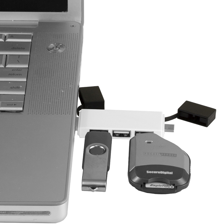 "Freedom" 2 in 1 – 3 Port Mini USB Hub with Type A & Type C Adapter 1