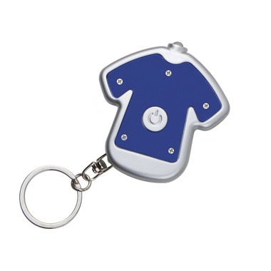 Shirt Shaped Key Chain w/ Flashlight - Blue 1