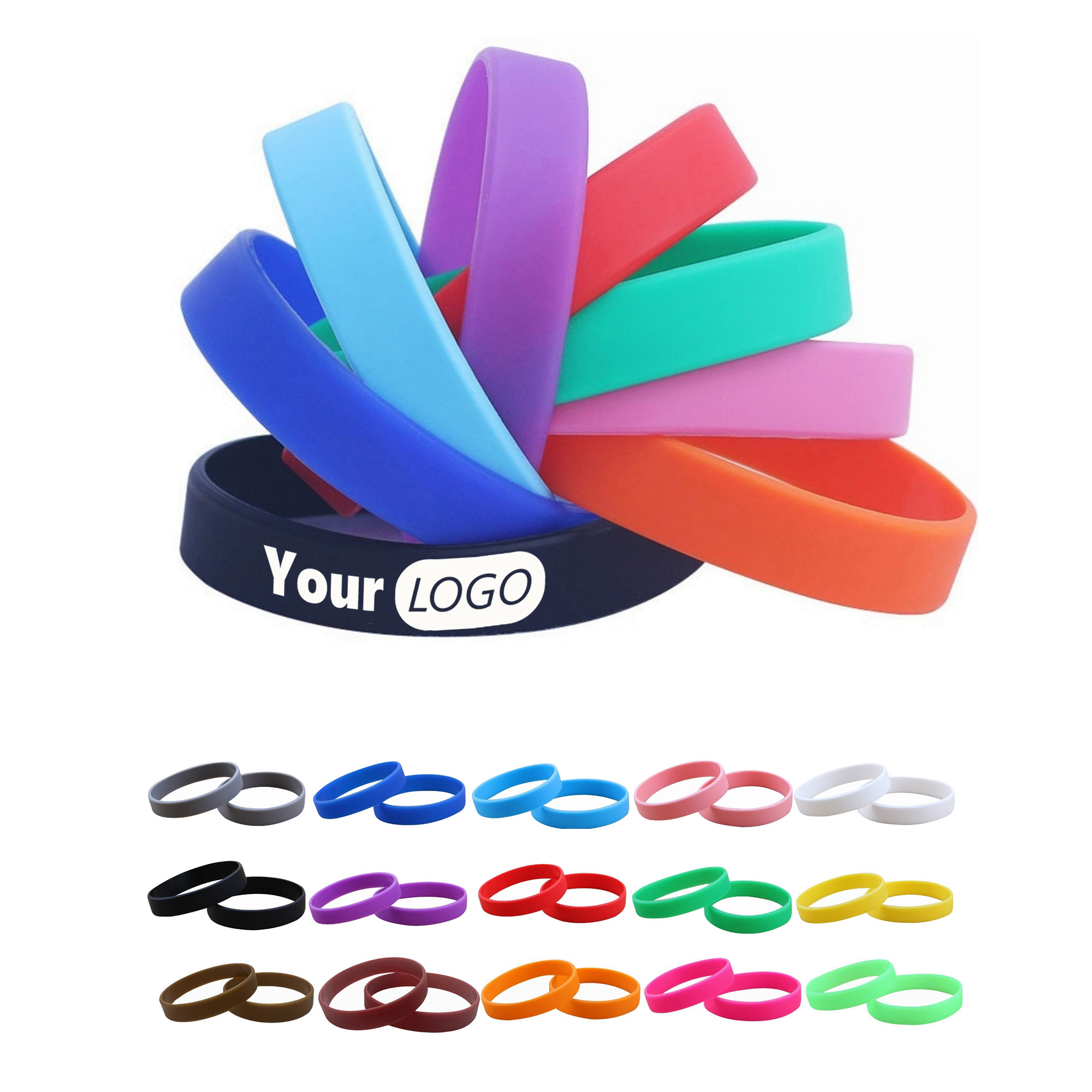 Colorful Silicone Bracelets with Custom Printing 2