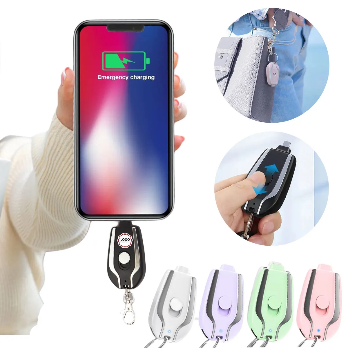 1500mah Keychain Portable Charger Power Bank For Phone 1