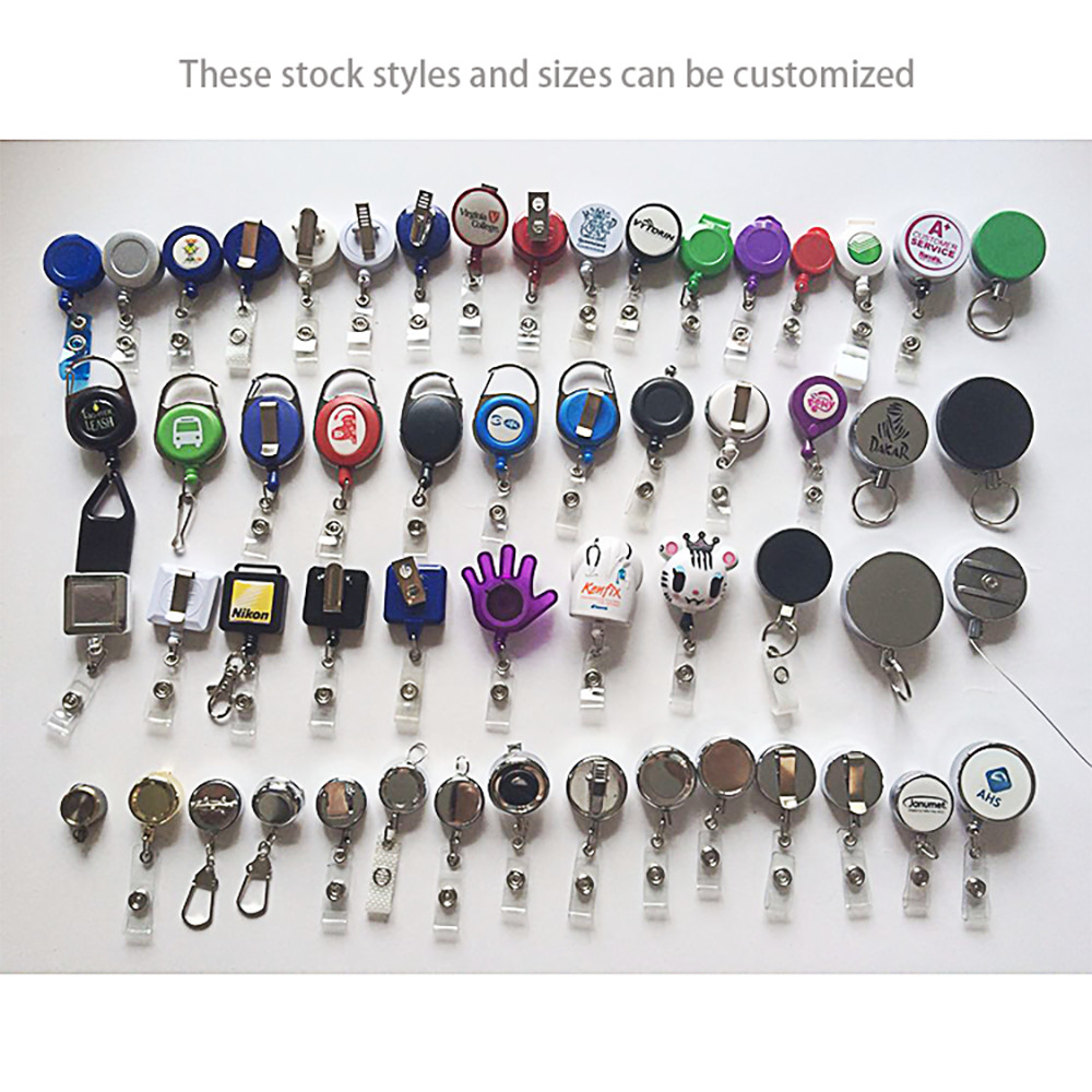 Metal Frame Round Badge Reel Holder w/ Belt clip 4