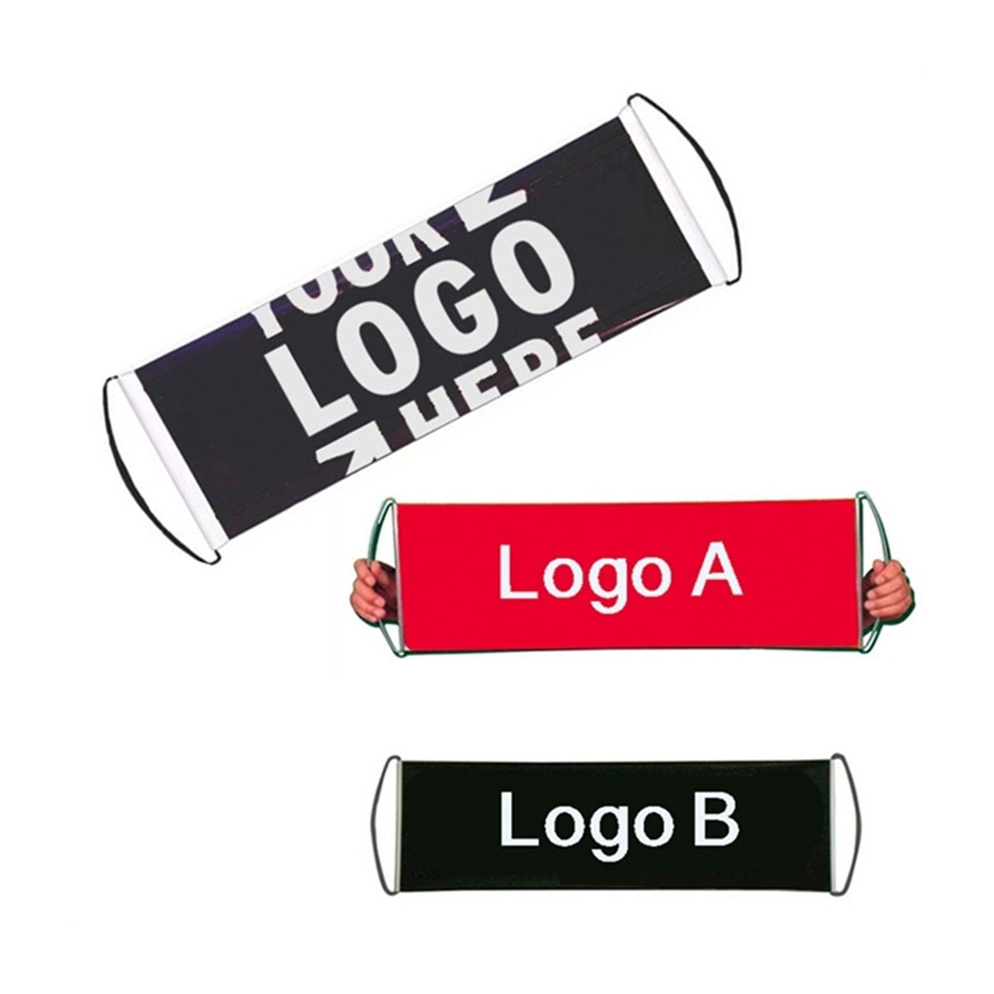 Full Color Rolling Banner Hand Flag 2
