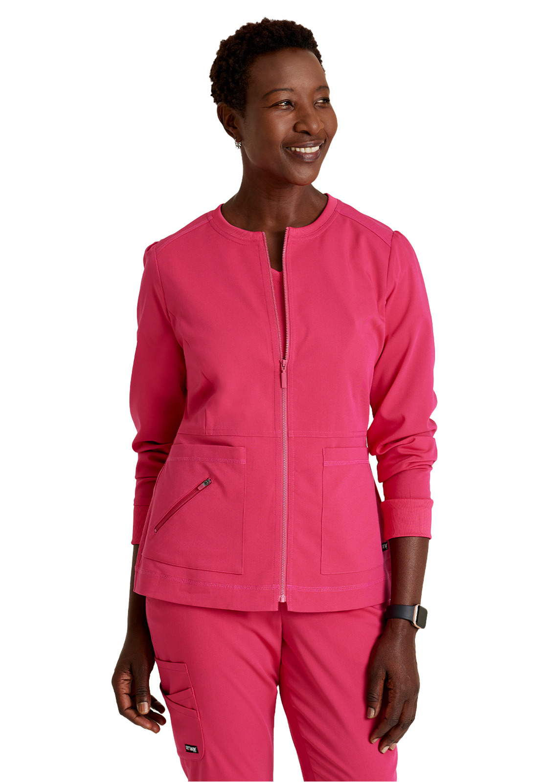 Grey's Anatomy Spandex Stretch - Women's Three-Pocket Millie Warm-Up Jacket 7