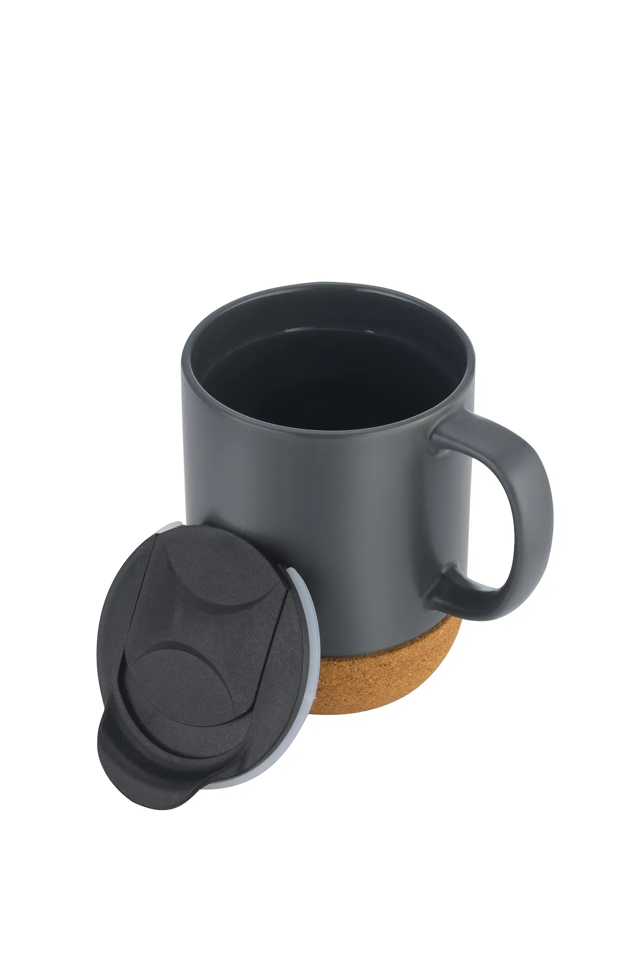 12oz Cork Base Ceramic Mug w/ Lid