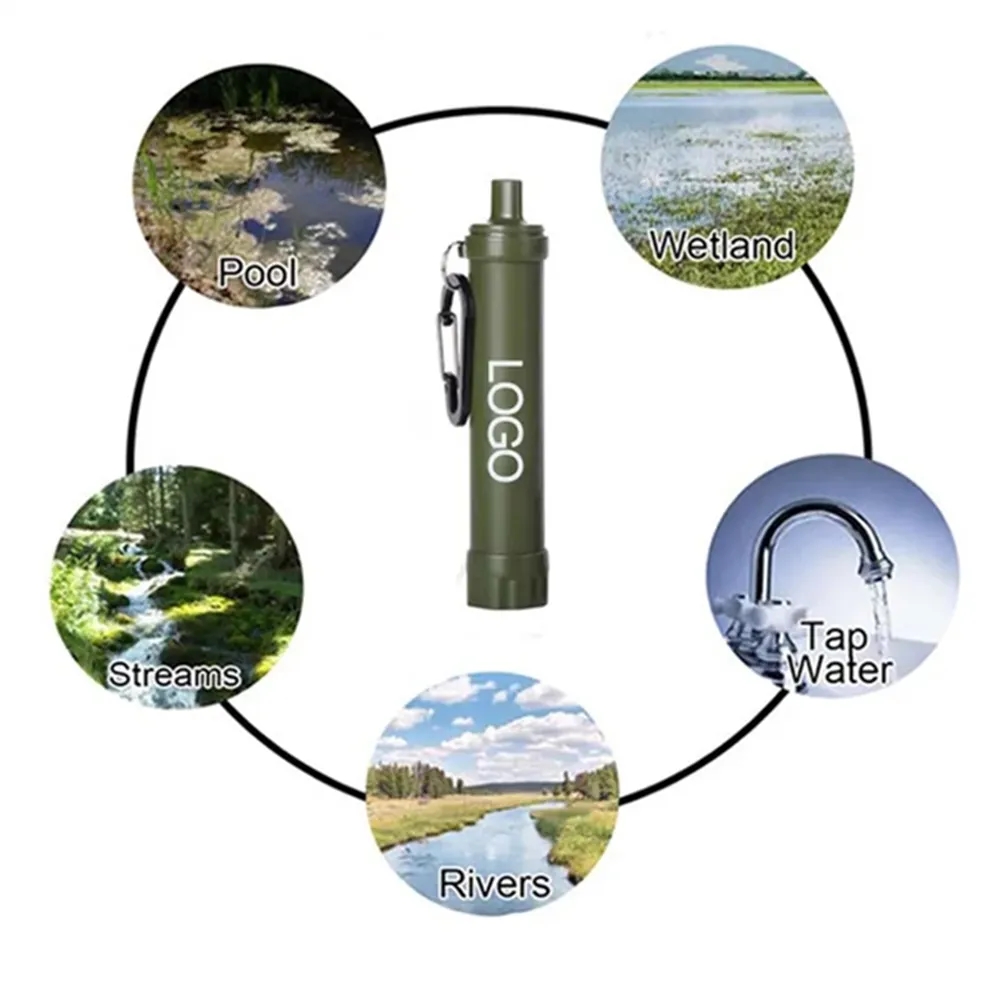 Outdoor Personal Emergency Water Filter Purification Straw 7