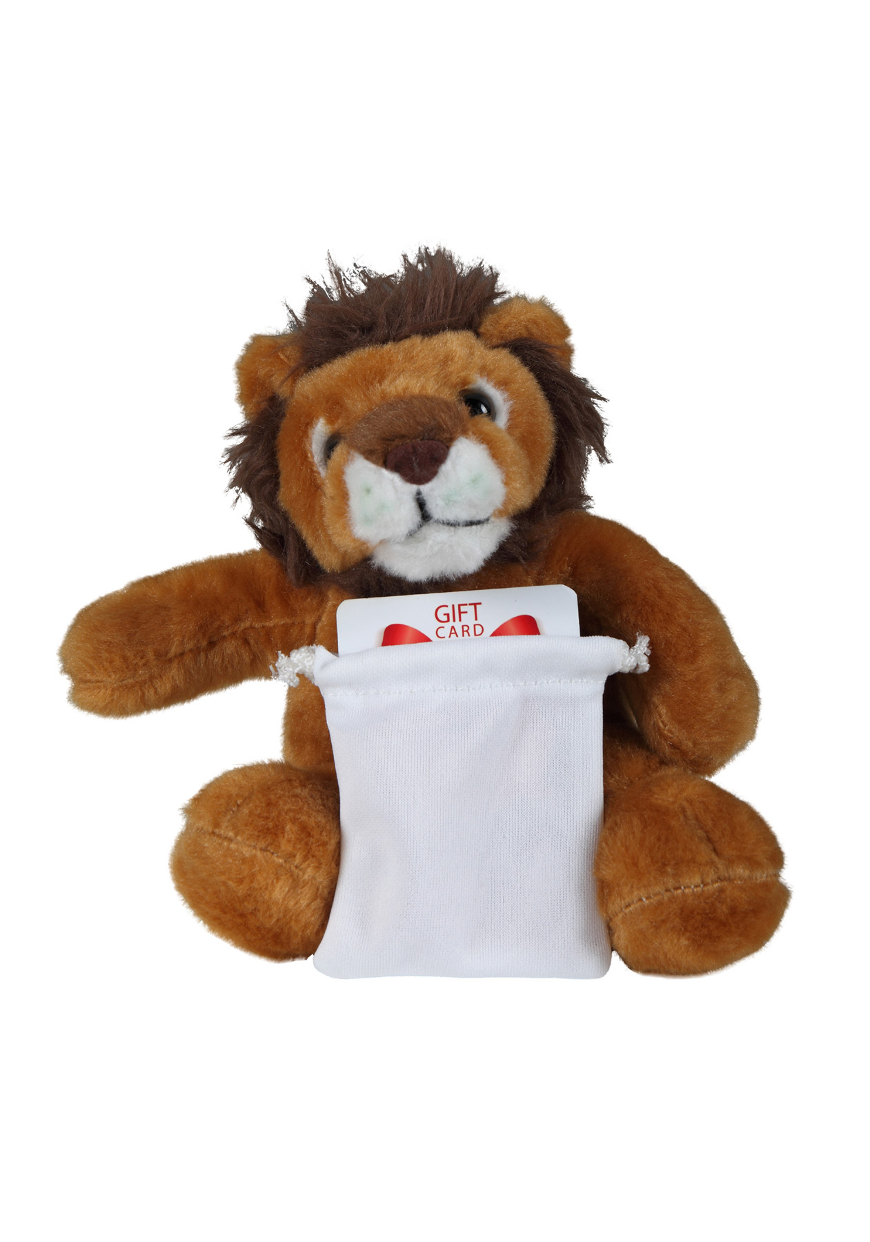 soft plush Lion with gift card sack 3