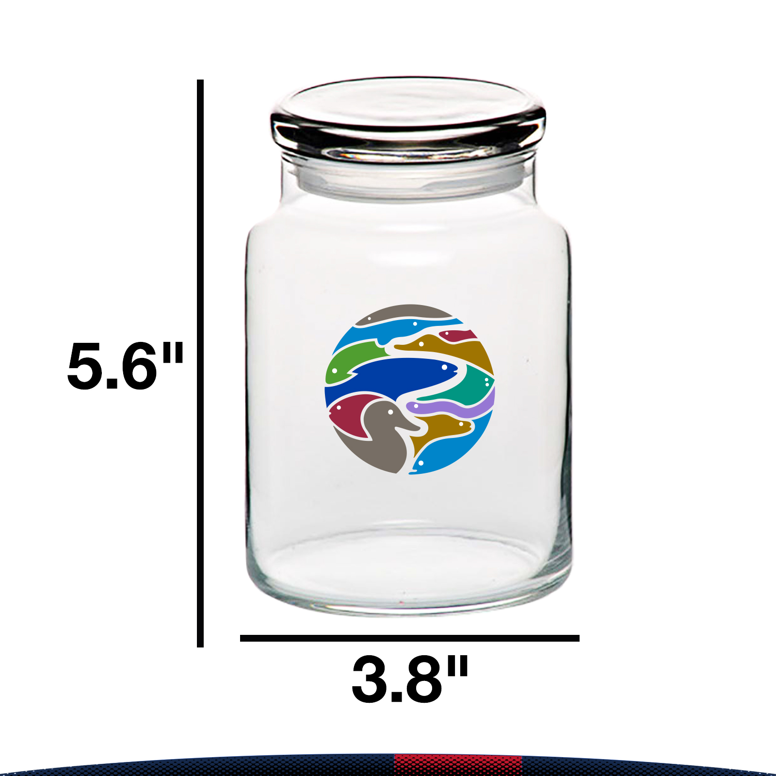 26 oz. Arc Flat Lid Candy Jars 10