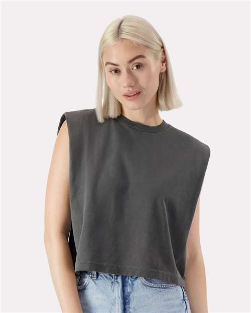 Women's Heavyweight Cotton Garment-Dyed Muscle Tee - 307GD 34
