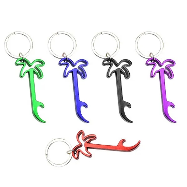 Engraved Palm Tree Bottle Opener With Key Ring 5
