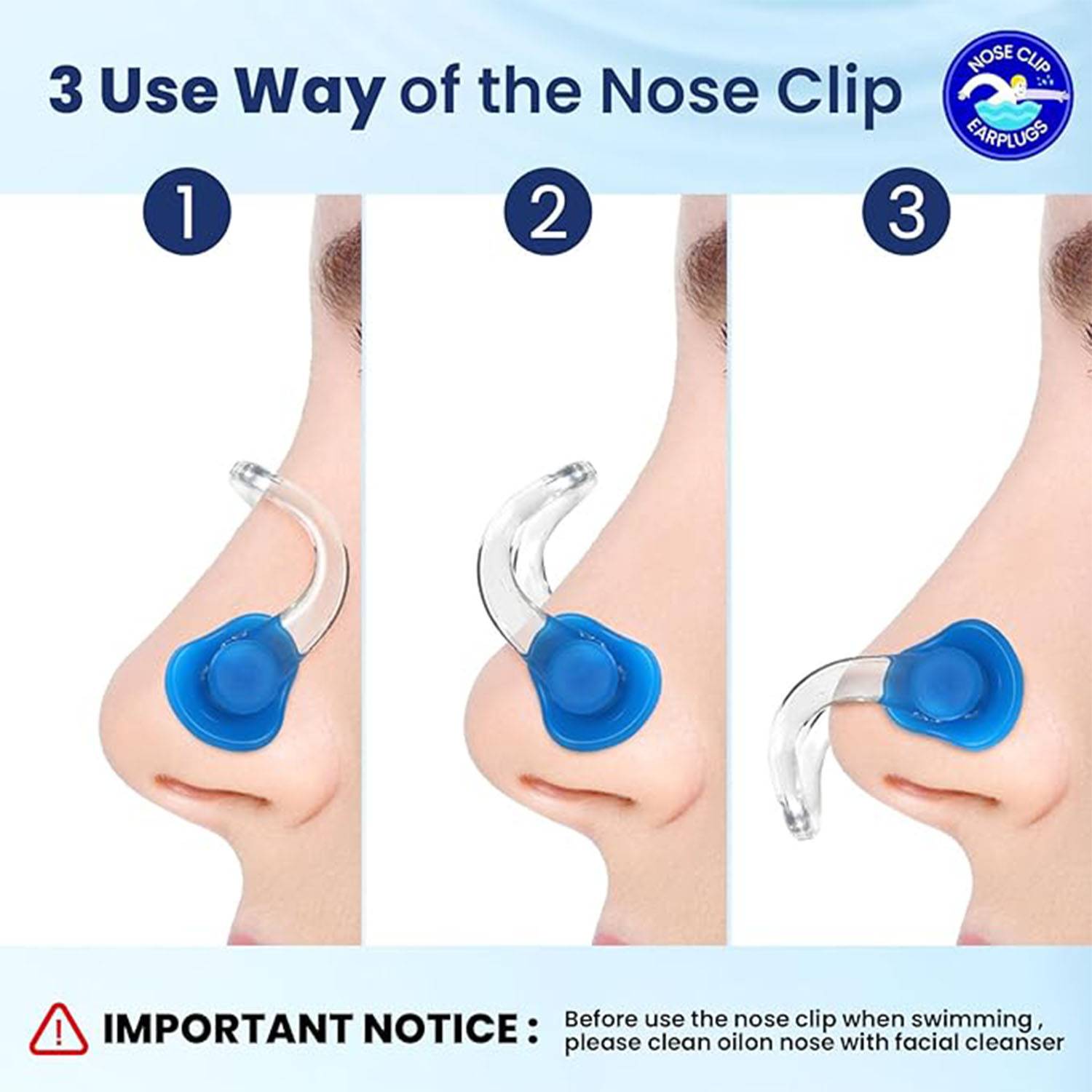 Swimming Nose Plugs Earplugs Set 3