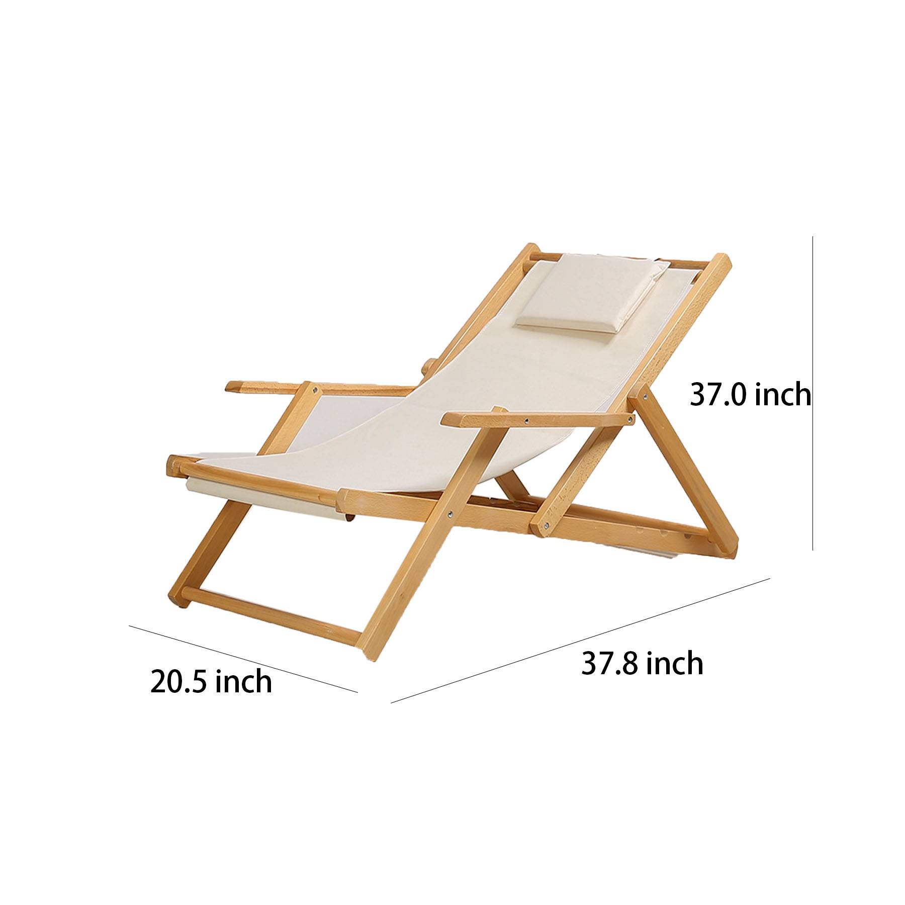 Home solid wood beach chair 2