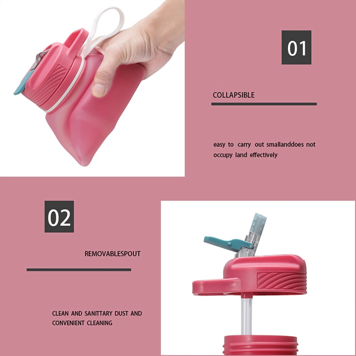Outdoor Portable Collapsible Water Bottle 5