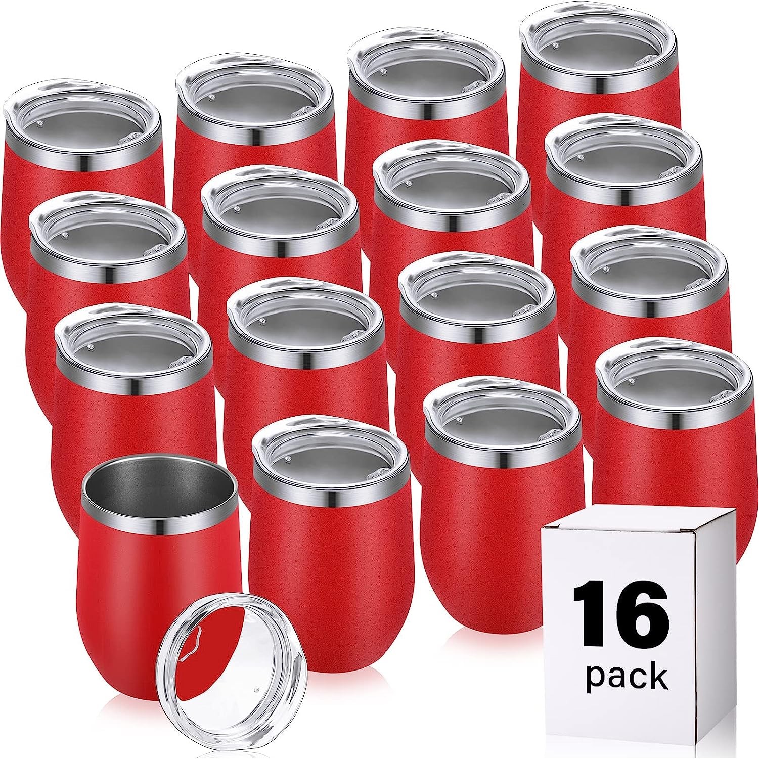 12 ounce Steel insulated wine/whisky tumbler with locking lid and straw 2