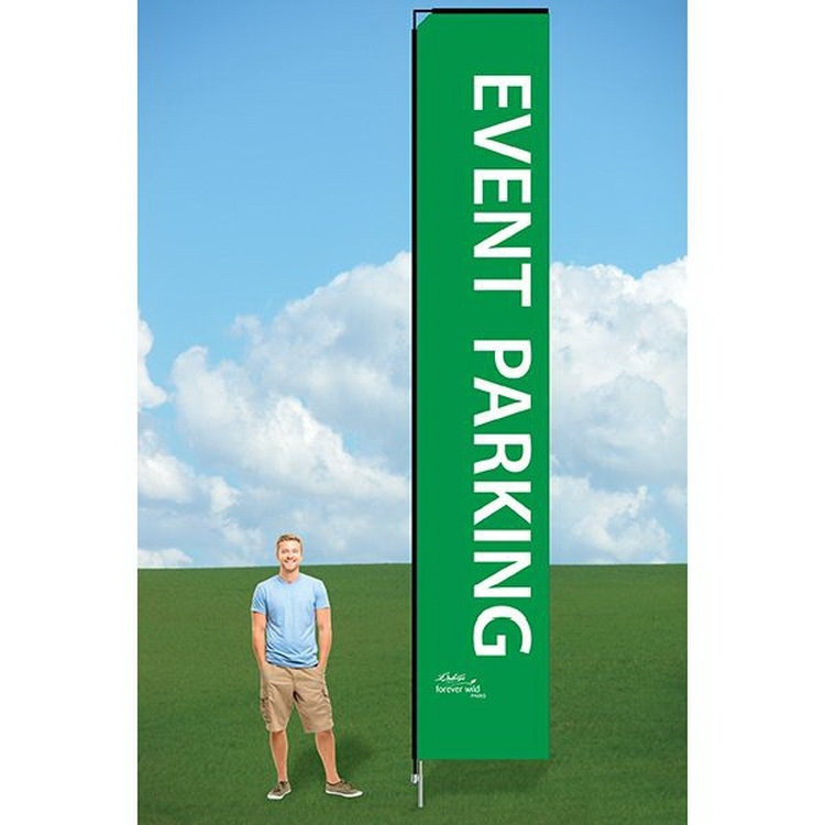 14ft Banner Flag with Ground Stake-single