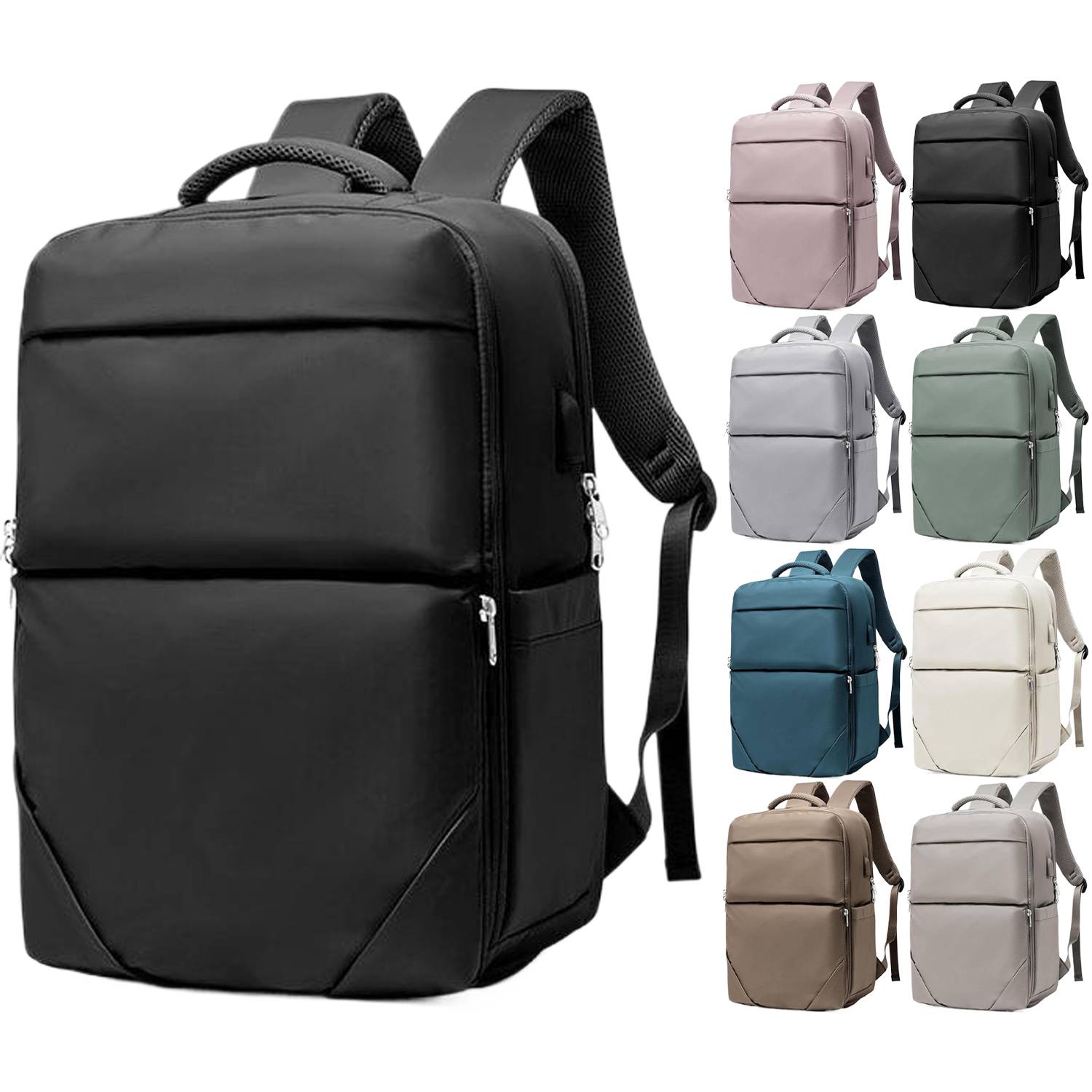 Large Nylon Travel Backpack w/ USB Port 8