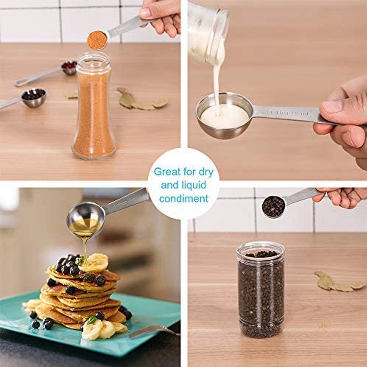 Premium Heavy Duty 18/8 Stainless Steel Measuring Spoons 3