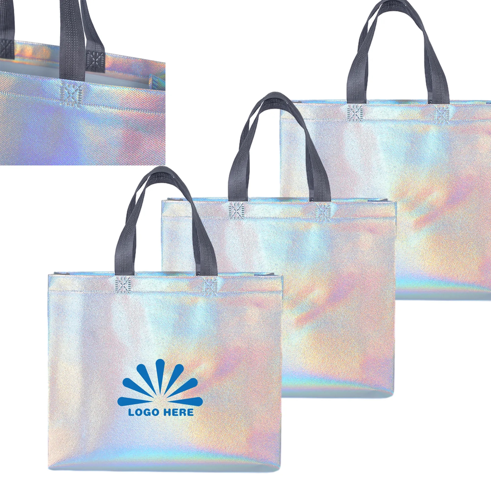 Non-woven Laser Glitter Stylish Present Shopping Bag 3