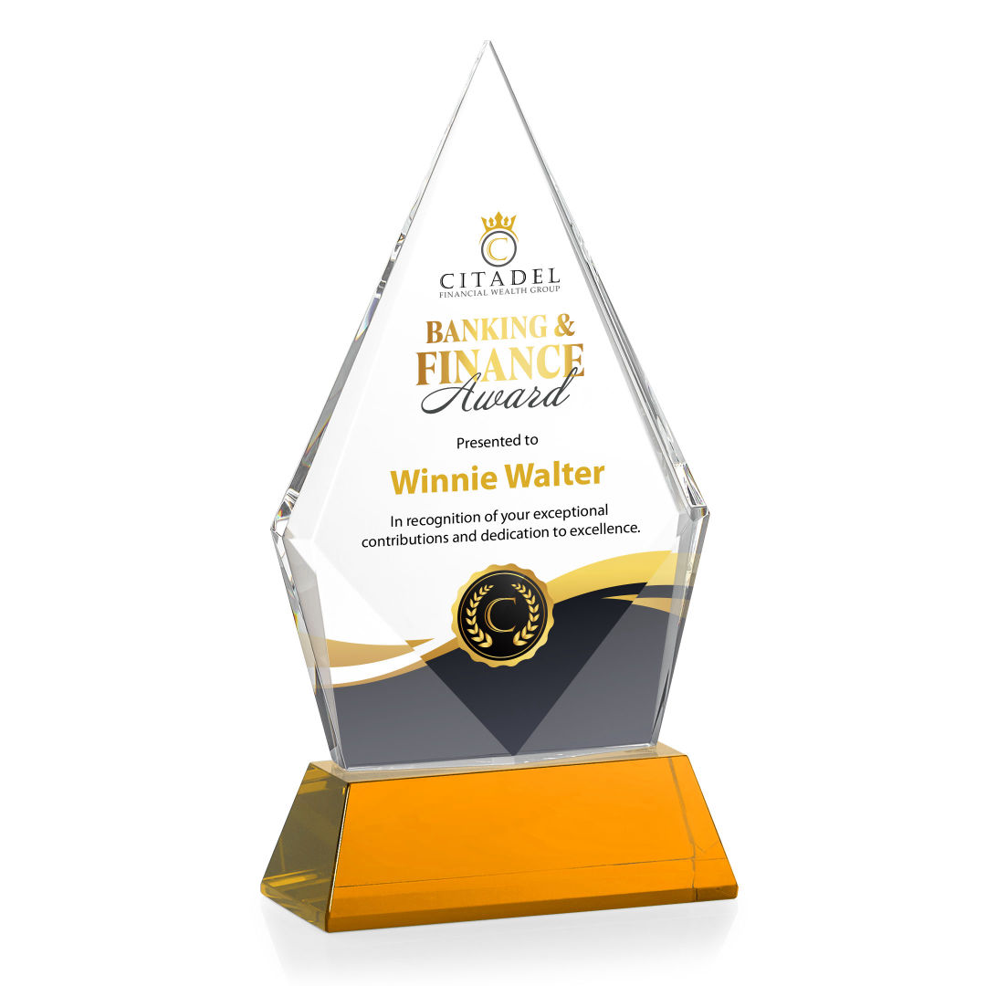 Shelton VividPrint™ Award on Newhaven Base - Amber 7