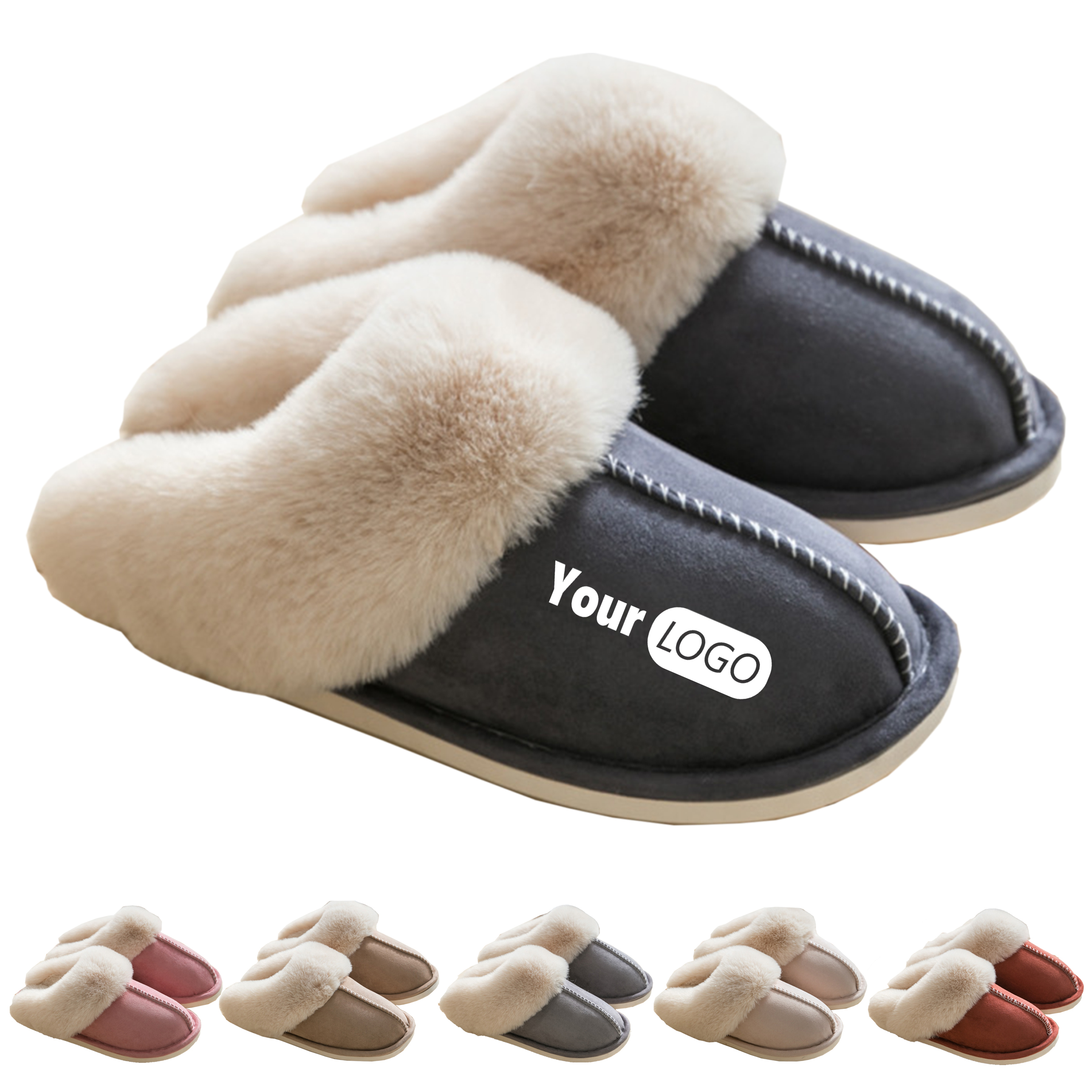 Suede Indoor And Outdoor Warm Slippers 8