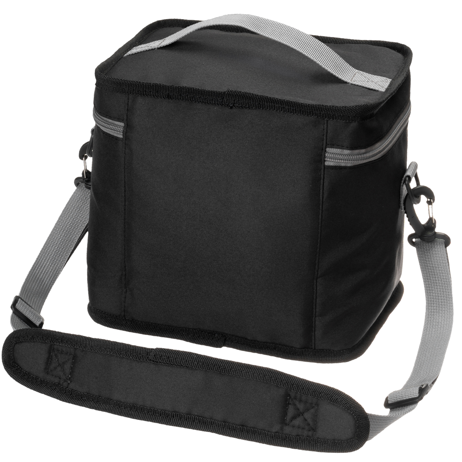 Insulated 6 Can Cooler Bag w/ Top Handle & Strap 9