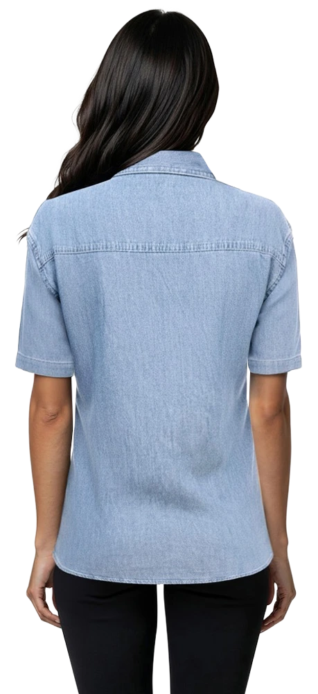 Ladies' S/S 100% Cotton Denim Shirt 8