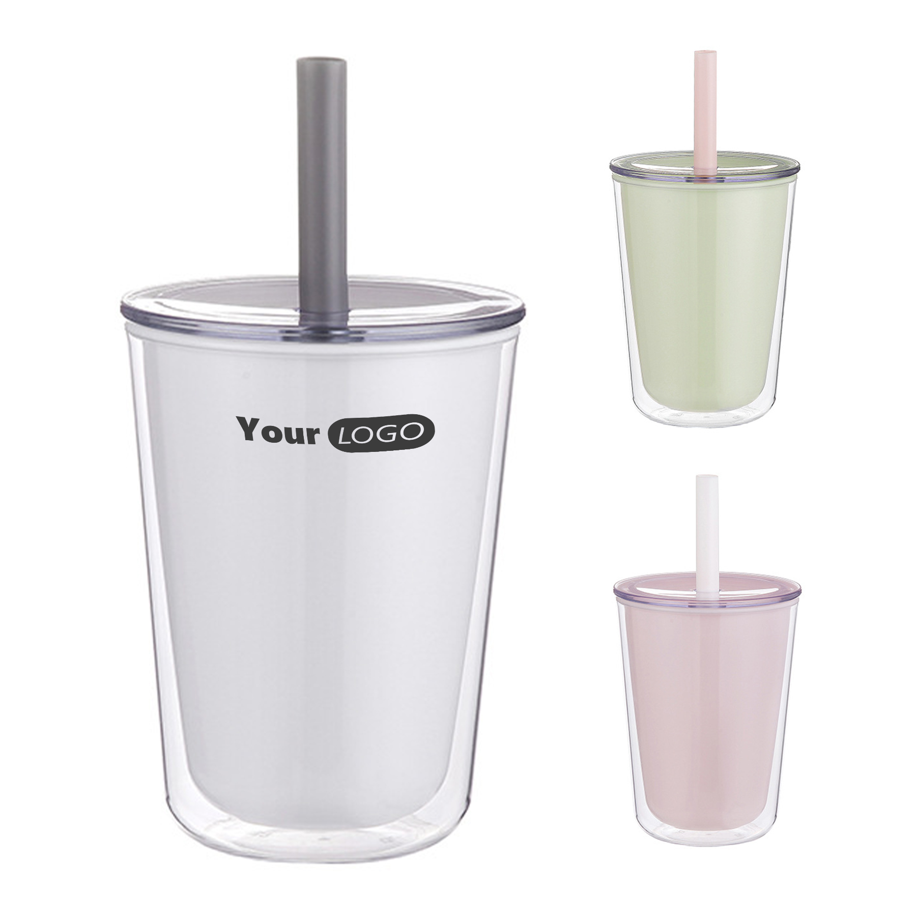 Plastic Summer Portable Large Capacity Straw Cup 7