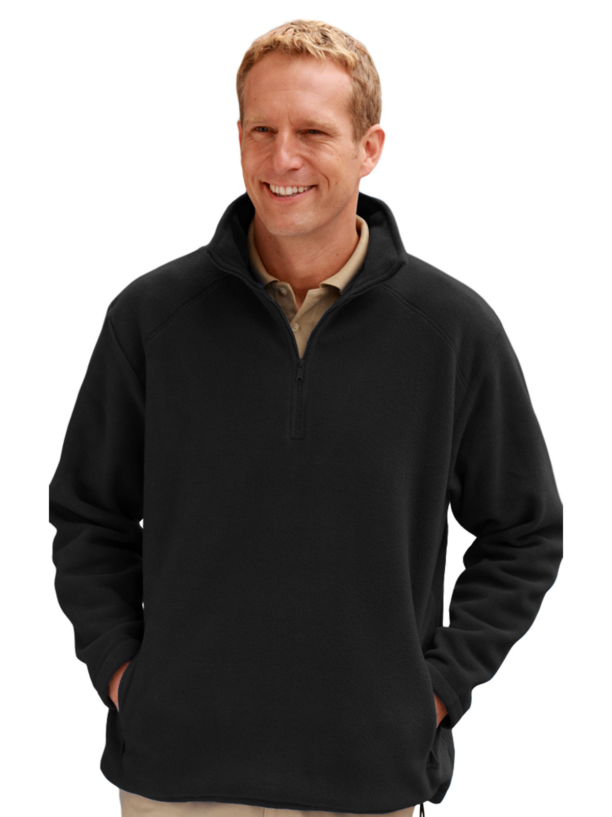 Blue Generation - Unisex 2-Pocket Micro Fleece Zip Pullover