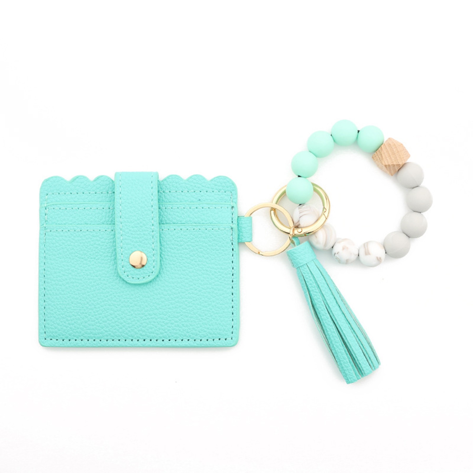 Women's Wristlets Key Ring With Wallet 5