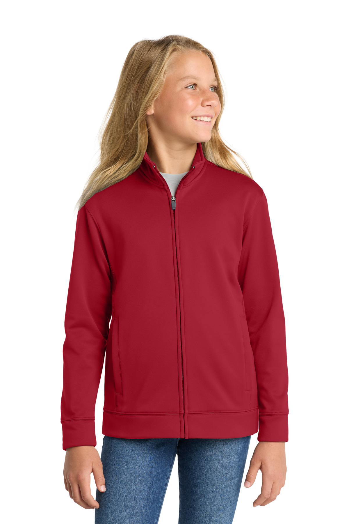 Sport-Tek Youth Sport-Wick Fleece Full-Zip Jacket. YST241 7