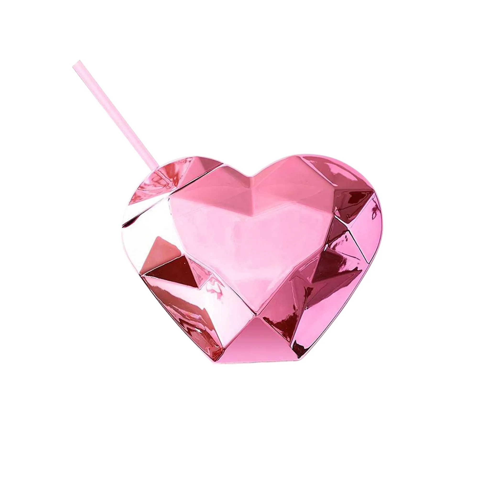 Heart Shaped Drinking Cup with Straw 6